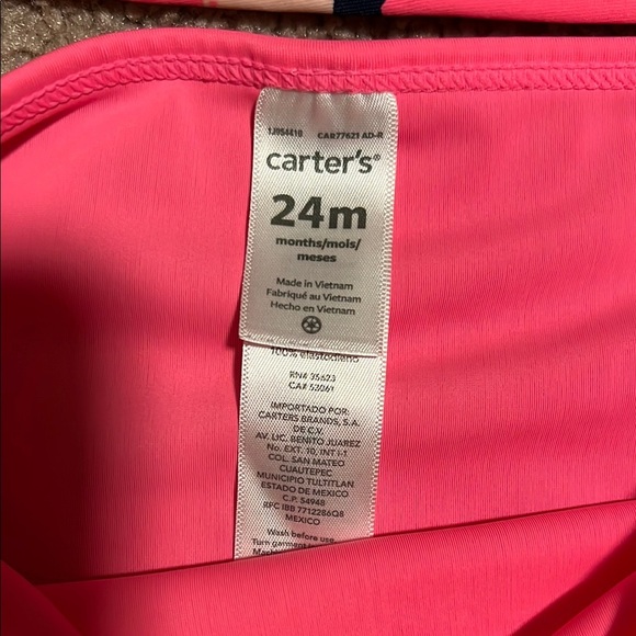 Carter’s Floral Kids Swim Set - Pink and Blue - Picture 2 of 4